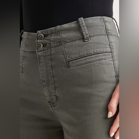 LuxTwill High Rise Trouser - Thyme | Duer - Picture 6 of 6
